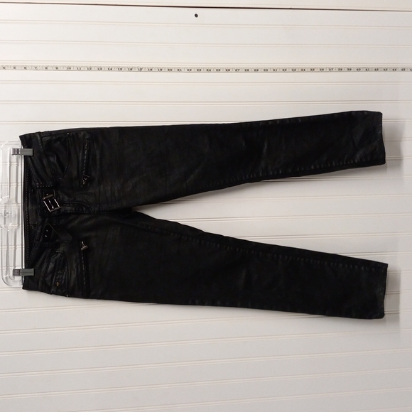 Barbara Bui women's skinny Ileather pants size 26 color black - Picture 1 of 6